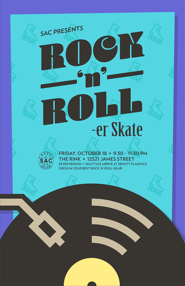 Rock 'n Roll-er Skate event poster